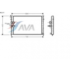 PE2177 AVA Радиатор, охлаждение двигателя