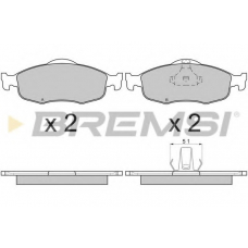 BP2592 BREMSI Комплект тормозных колодок, дисковый тормоз
