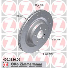 400.3626.00 ZIMMERMANN Тормозной диск