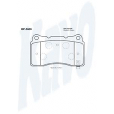 BP-5539 KAVO PARTS Комплект тормозных колодок, дисковый тормоз
