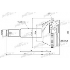PCV1674 PATRON Шарнирный комплект, приводной вал