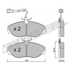 157.1 TRUSTING Комплект тормозных колодок, дисковый тормоз