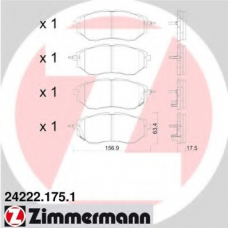 24222.175.1 ZIMMERMANN Комплект тормозных колодок, дисковый тормоз