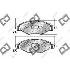 BP1391 DJ PARTS Комплект тормозных колодок, дисковый тормоз