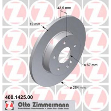 400.1425.00 ZIMMERMANN Тормозной диск