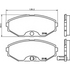 8DB 355 011-181 HELLA Комплект тормозных колодок, дисковый тормоз