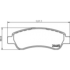 8DB 355 012-911 HELLA Комплект тормозных колодок, дисковый тормоз