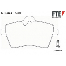 BL1984A4 FTE Комплект тормозных колодок, дисковый тормоз