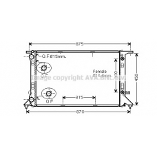 AIA2293 AVA Радиатор, охлаждение двигателя