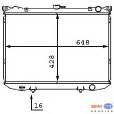 8MK 376 707-561 HELLA Радиатор, охлаждение двигателя