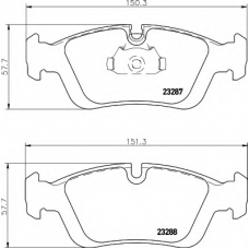 8DB 355 008-741 HELLA Комплект тормозных колодок, дисковый тормоз