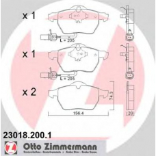 23018.200.1 ZIMMERMANN Комплект тормозных колодок, дисковый тормоз