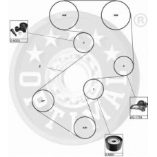 SK-1187 OPTIMAL Комплект ремня грм