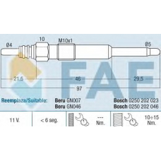 74152 FAE Свеча накаливания