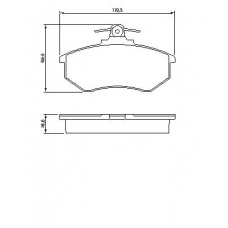 0 986 466 700 BOSCH Комплект тормозных колодок, дисковый тормоз