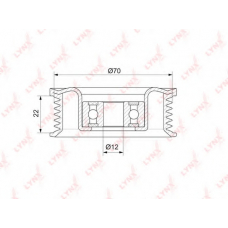PB-7134 LYNX Ролик руч.ремня toyota land cr