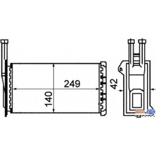 8FH 351 311-571 HELLA Теплообменник, отопление салона