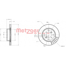 6110332 METZGER Тормозной диск