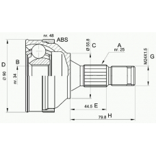 CVJ5176.10 OPEN PARTS Шарнирный комплект, приводной вал