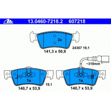 13.0460-7218.2 ATE Комплект тормозных колодок, дисковый тормоз