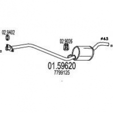 01.59620 MTS Средний глушитель выхлопных газов