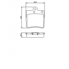 0 986 494 016 BOSCH Комплект тормозных колодок, дисковый тормоз