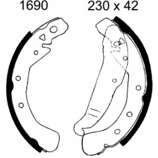 01690 BSF Комплект тормозных колодок