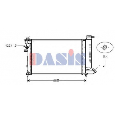 060050N AKS DASIS Радиатор, охлаждение двигателя