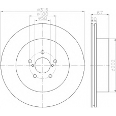 8DD 355 115-131 HELLA Тормозной диск