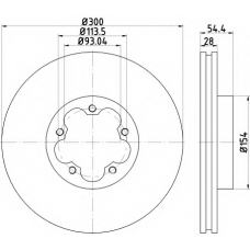 55315 PAGID Тормозной диск