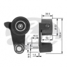T41270 GATES Натяжной ролик, ремень грм