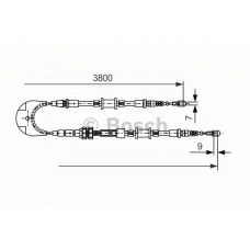 1 987 477 731 BOSCH Трос, стояночная тормозная система