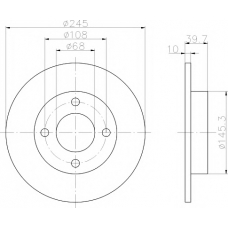 8DD 355 122-372 HELLA PAGID Тормозной диск