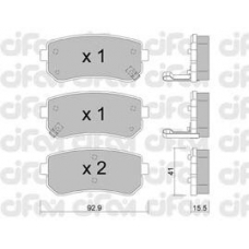 822-725-0 CIFAM Комплект тормозных колодок, дисковый тормоз