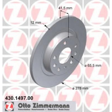 430.1497.00 ZIMMERMANN Тормозной диск