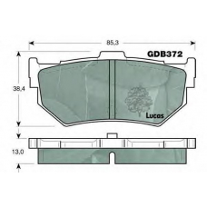 GDB372 TRW Комплект тормозных колодок, дисковый тормоз