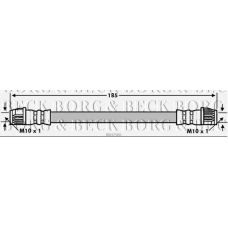 BBH7580 BORG & BECK Тормозной шланг