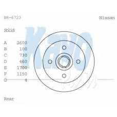 BR-6723 KAVO PARTS Тормозной диск