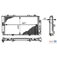 8MK 376 712-201 HELLA Радиатор, охлаждение двигателя