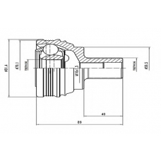 AW1510899 AYWIPARTS Шарнирный комплект, приводной вал