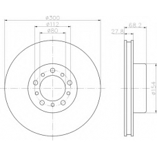 8DD 355 100-981 HELLA Тормозной диск