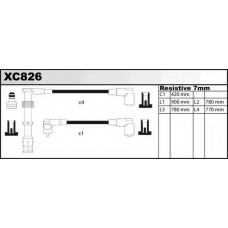 XC826 QUINTON HAZELL Комплект проводов зажигания