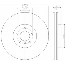 8DD 355 117-751 HELLA Тормозной диск