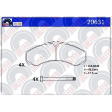 20631 GALFER Комплект тормозных колодок, дисковый тормоз