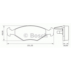 0 986 BB0 277 BOSCH Комплект тормозных колодок, дисковый тормоз