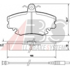 P 68 008 ABS Комплект тормозных колодок, дисковый тормоз