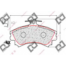 BP1799 DJ PARTS Комплект тормозных колодок, дисковый тормоз