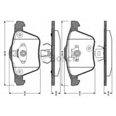 0 986 TB2 862 BOSCH Комплект тормозных колодок, дисковый тормоз