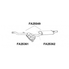 FA25049 VENEPORTE Глушитель выхлопных газов конечный