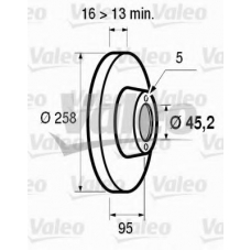 186252 VALEO Тормозной диск